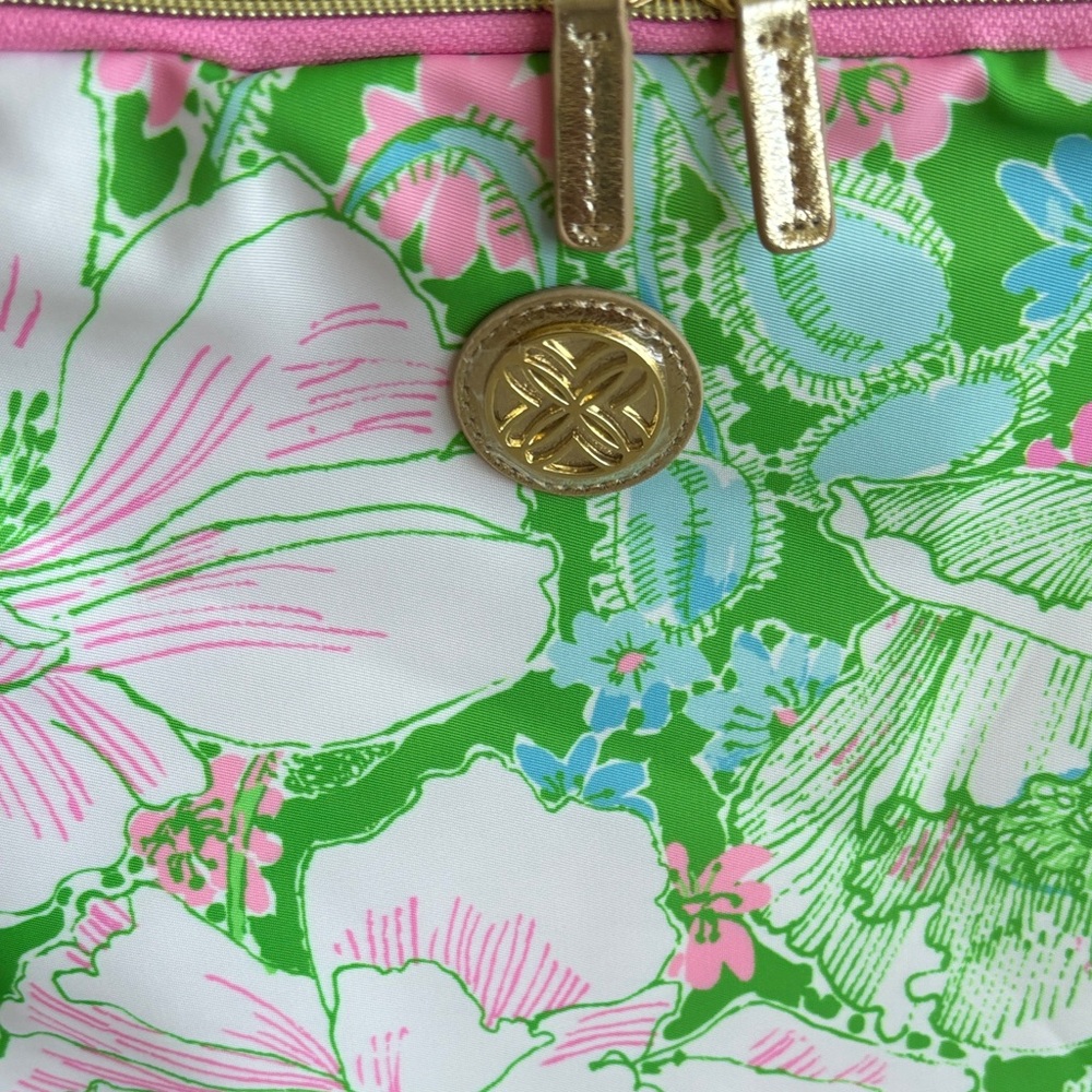 NWOT Lilly Pulitzer Pink & Green Floral Mult Purpose Bag - Picture 5 of 10